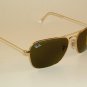 New RAY BAN Sunglasses Gold Frame CARAVAN RB 3136 001 G-15 Glass Lenses 58mm
