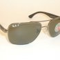NewNew RAY BAN Sunglasses Gunmetal Frame RB 3483 004/58 Glass POLARIZED Lenses