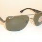 NewNew RAY BAN Sunglasses Gunmetal Frame RB 3483 004/58 Glass POLARIZED Lenses