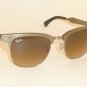 New RAY BAN Sunglasses Clubmaster Aluminum Bronze RB 3507 139/85 Gradient Brown