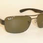 New RAY BAN Sunglasses Gunmetal Frame RB 3522 004/9A Polarized Lenses 64mm