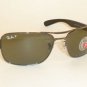 New RAY BAN Sunglasses Gunmetal Frame RB 3522 004/9A Polarized Lenses 64mm