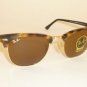 New RAY BAN Clubmaster Tortoise Frame RB 3016 1160 B-15 Brown Lenses 49mm