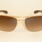 New RAY BAN Sunglasses Gold Frame RB 3522 001/13 Gradient Brown Lenses 61mm
