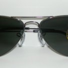 New RAY BAN Sunglasses AVIATOR SMALL METAL Gunmetal RB 3044 W3100 52mm G-15 Lens