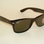 RAY BAN  New WAYFARER  Black Frame  RB 2132 901/58 Glass POLARIZED  52mm  Medium