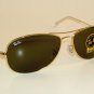 New RAY BAN Sunglasses COCKPIT RB 3362 001 Gold Frame G-15 Glass Lenses 56mm