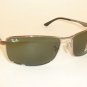 New RAY BAN Sunglasses Gunmetal Frame RB 3498 004/71 Green Lenses 61mm