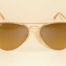 New RAY BAN Aviator Sunglasses Gold RB 3025 112/M2 Polarized Brown Gradient 58mm