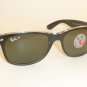 RAY BAN New WAYFARER Black On Transparent RB 2132 6052/58 Polarized Green 55mm