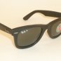New RAY BAN WAYFARER BLACK LEATHER Sunglasses RB 2140QM 1152/N5 Polarized Lenses