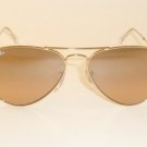 New RAY BAN Aviator Sunglasses Gold Frame RB 3025 001/3E Pink Mirror Lenses 55mm