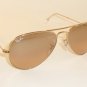New RAY BAN Aviator Sunglasses Gold Frame RB 3025 001/3E Pink Mirror Lenses 55mm