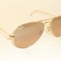 New RAY BAN Aviator Sunglasses Gold Frame RB 3025 001/3E Pink Mirror Lenses 55mm