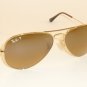 New RAY BAN Aviator Sunglasses Gold RB 3025 001/M2 Polarized Brown Gradient 58mm