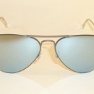 New RAY BAN Aviator Sunglasses Matte Gunmetal  RB 3025 029/30 Silver Mirror 55mm