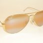 New RAY BAN Aviator Sunglasses Gold RB 3025 001/4F Photochromic Lenses 58mm