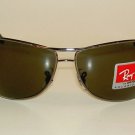 New RAY BAN  Worrior Sunglasses Gunmetal  RB 3342 004/58  Glass Polarized Lenses