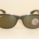 RAY BAN New WAYFARER Black On Transparent  RB 2132 6052/58  Polarized Green 52mm