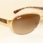 New RAY BAN Sunglasses Gold Frame RB 3386 001/13 Gradient Brown Lenses 63mm