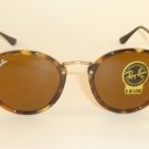 New  RAY BAN  Sunglasses  Tortoise Frame  RB 2447 1160  B-15  Glass Brown Lenses