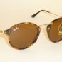New  RAY BAN  Sunglasses  Tortoise Frame  RB 2447 1160  B-15  Glass Brown Lenses
