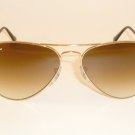 New RAY BAN Aviator Sunglasses Gold Frame  RB 3025 001/51  Gradient Brown  62mm