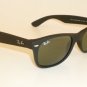 New RAY BAN Sunglasses Matte Black Rubber WAYFARER  RB 2132 622  G-15 Glass 52mm