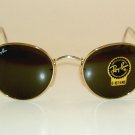 New RAY BAN  Sunglasses  ROUND METAL  RB 3447 001  Gold Frame  G-15 Glass Lenses