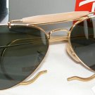New RAY BAN Sunglasses AVIATOR  OUTDOORSMAN Gold  RB 3030 L0216  G-15 Glass Lens