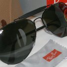 New RAY BAN Sunglasses  Black  AVIATOR Outdoorsman II  RB 3029 L2114  G-15 Glass
