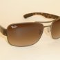 New RAY BAN Sunglasses Matte Gunmetal Frame RB 3522 029/13 Gradient Brown 64mm