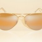 New RAY BAN  Aviator Sunglasses  Gold  RB 3025 001/4F  Photochromic Lenses  55mm