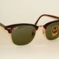 New RAY BAN Sunglasses Tortoise CLUBMASTER  RB 3016 W0366 G-15 Glass Lenses 51mm