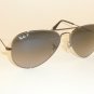 New RAY BAN Aviator Sunglasses Gunmetal Frame RB 3025 004/78 Polarized Lens 58mm