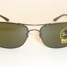 New  RAY BAN  Sunglasses  Black Frame  RB 3484 002  G-15 Glass Lenses  63mm