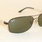 New RAY BAN Sunglasses Black Frame RB 3484 002 G-15 Glass Lenses 63mm