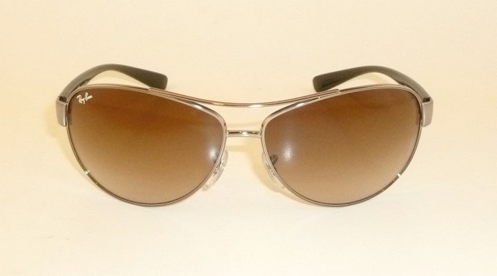 New RAY BAN Sunglasses Gunmetal Frame RB 3386 004/13 Gradient Brown ...