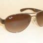 New RAY BAN Sunglasses Gunmetal Frame RB 3509 004/13 Gradient Brown Lenses