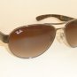 New RAY BAN Sunglasses Gunmetal Frame RB 3509 004/13 Gradient Brown Lenses