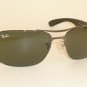 New RAY BAN Sunglasses Gunmetal Frame RB 3522 004/71 Green Lenses 61mm