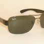 New RAY BAN Sunglasses Gunmetal Frame RB 3522 004/71 Green Lenses 61mm