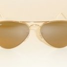 New RAY BAN Aviator Sunglasses Gold Frame RB 3025 001/3K Brown Mirror Lens  55mm