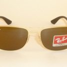 New  RAY BAN  Sunglasses  Matte Gold Frame  RB 3524 112/73  Brown Lenses