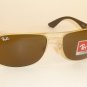 New RAY BAN Sunglasses Matte Gold Frame RB 3524 112/73 Brown Lenses