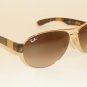 New RAY BAN Sunglasses Gold Frame RB 3509 001/13 Gradient Brown Lenses