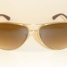 New RAY BAN Sunglasses TECH Gold Frame RB 8313 001/51 Gradient Brown Lenses 61mm