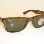 RAY BAN New WAYFARER Brown Frame RB 2132 902/58 Glass Polarized Lenses 52mm