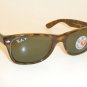 RAY BAN New WAYFARER Brown Frame RB 2132 902/58 Glass Polarized Lenses 52mm
