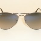 New RAY BAN Aviator Sunglasses Gunmetal Frame RB 3025 004/78 Polarized Lens 55mm